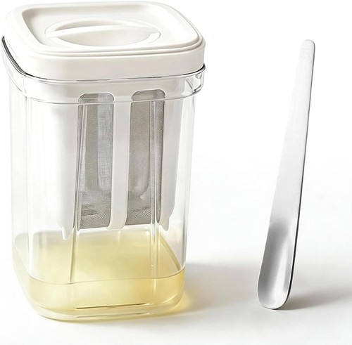 1100ml joghurt sieb mit deckel - mit,